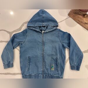 Zara Kids Light Blue Denim Jacket with Hood